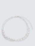 John Lewis Gemstones & Pearls Fine Pearl Bracelet, Silver