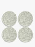 John Lewis Woven Cotton Blend Round Coasters, Set of 4, Seafoam