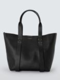 John Lewis Luxe Leather Tote Bag, Black