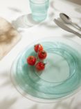 John Lewis ANYDAY Ribbed Plastic Picnic Dinner Plate, Set of 4, 25.5cm, Aqua
