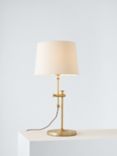 John Lewis Classic Tall Table Lamp, Matte Antique Brass