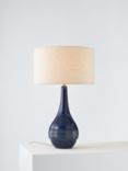 John Lewis Droplet Glaze Table Lamp, Blue