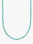 Daisy London Beaded Necklace, Turquoise/Gold