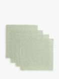 John Lewis Fringe Cotton Linen Napkins, Set of 4, Seafoam