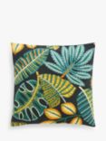 John Lewis Paradise Palms Cushion, Black