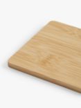 John Lewis ANYDAY Square Bamboo Coasters, Set of 4, Natural