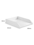 Osco Faux Leather Letter Tray, White