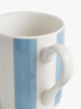 John Lewis ANYDAY Stripe Stoneware Mug, 300ml, Light Blue