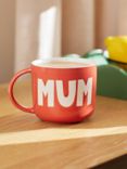 John Lewis 'Mum' Wax Resist Stoneware Mug, 300ml, Pink