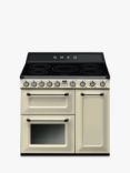 Smeg Victoria TR93I 90cm Electric Range Cooker with Induction Hob, Cream