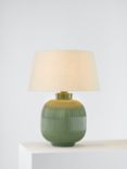 John Lewis Country Rib Table Lamp, Myrtle Green