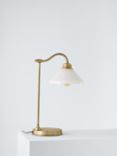 John Lewis Tula Opaline Table Lamp, Matte Antique Brass