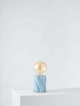 John Lewis Twist Bulbholder Table Lamp, Blue Gloss