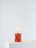 John Lewis Twist Bulbholder Table Lamp, Red Gloss