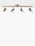 John Lewis Obi 4 Spotlight Ceiling Bar, Matt Nickel and Gold