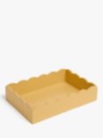 John Lewis Scalloped Edge Small Rectangular Tray, FSC-Certified (MDF), Buttercup