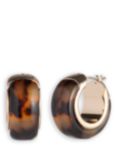 Lauren Ralph Lauren Resin Hoop Earrings, Gold/Tortoiseshell