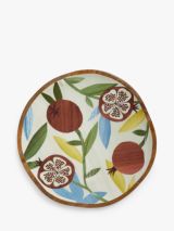 John Lewis Lisbon Foliage Organic Shape Platter, FSC-Certified (Mango Wood), Natural/Multi