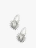 Simply Silver Starburst Charm Earrings, Silver