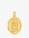 Milton & Humble Jewellery Second Hand 9ct Yellow Gold Diamond Floral Locket, Dated Birmingham 2000
