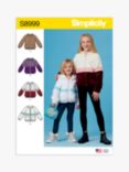 Simplicity Children's and Girls' Knit Hooded Jacket Sewing Pattern, S8999