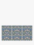 Morris & Co. Strawberry Thief Pure Morris Cork-Backed Placemats, Set of 6, Blue