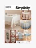 Simplicity Tabletop Decor Sewing Pattern, S9815