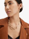 AllSaints Chunky Link Toggle Necklace, Warm Brass