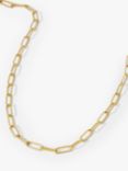 Edge of Ember Chunky Paperclip Chain Necklace, Yellow Gold