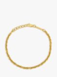 BARTLETT LONDON Men's Rope Chain Bracelet, Gold