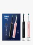 Oral-B Series 3 3900 Electric Toothbrush Set, Black/Pink