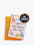 Scoff Paper Edible Dog Birthday Card