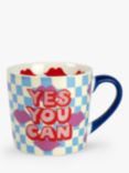 Eleanor Bowmer 'Yes You Can' Lips Bone China Mug, 300ml, Multi