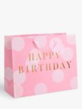 John Lewis Pink Spot Gift Bag, Pink