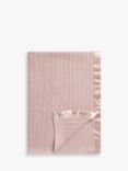 John Lewis Baby GOTS Organic Cotton Cellular Cotbed Blanket, 120 x 100cm, Plaster Pink
