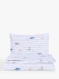 John Lewis Sail Away Print Reversible Toddler Pure Cotton Duvet Cover and Pillowcase Set, Multi