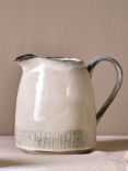 Nkuku Malia Stoneware Milk Jug, 1.89l, Large, Cream