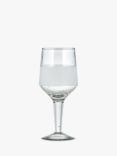 Nkuku Anara Etched Recycled Glass Wine Glass, Set of 4, 500ml, Clear