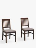 John Lewis Medan Dining Chair, Set of 2, Dark Stain