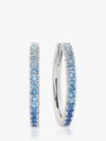 Sif Jakobs Jewellery Ellera Grande Gradient Cubic Zirconia Hoop Earrings, Silver/Blue