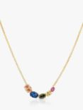 Sif Jakobs Jewellery Ellisse Cubic Zirconia Pendant Necklace, Gold/Multi