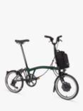 Brompton Electric C Line Urban Mid Handlebar Folding Bike, Racing Green