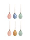 John Lewis Pastel Hanging Eggs, Pack of 6