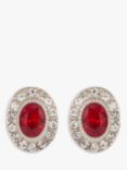 Susan Caplan Vintage Rediscovered Collection Swarovski Crystal Cluster Stud Earrings, Dated Circa 1990s