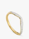 Monica Vinader Riva Diamond Wave Ring, Gold