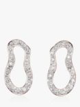 Monica Vinader Riva Pod Diamond Stud Earrings, Rose Gold