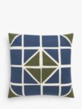 John Lewis Lisbon Stripe Indoor/Outdoor Cushion, Avocado