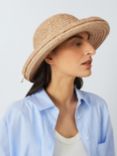 John Lewis Raffia Bow Upturn Hat, Natural