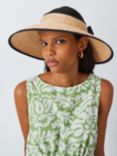 John Lewis Raffia Ribbon Visor Hat, Natural