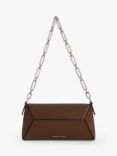 CHARLES & KEITH Nasrin Chain Strap Clutch Bag, Dark Brown